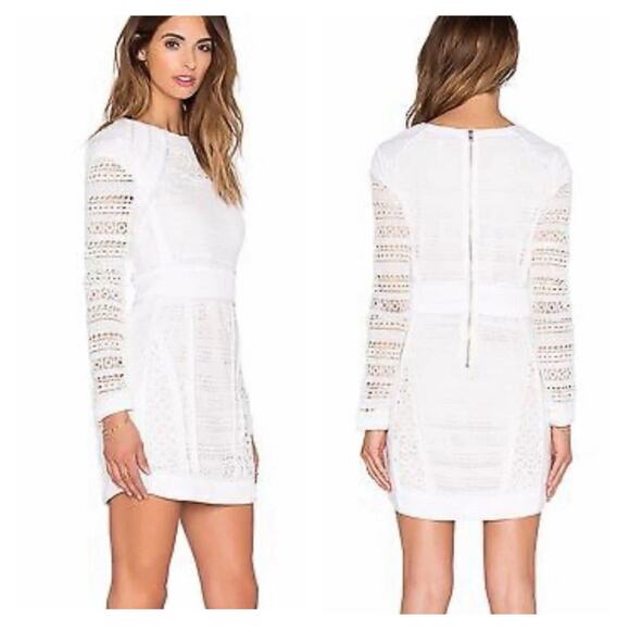 Asilio Womens Back With A Vengeance Size *XS* White Crochet Lace Bride Wedding - Picture 2 of 16